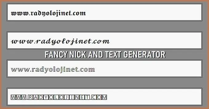 Fancy Nick Generator | Fancy ext Generator
