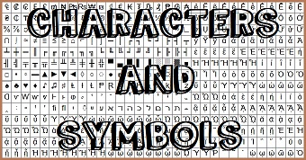 Characters and Symbols