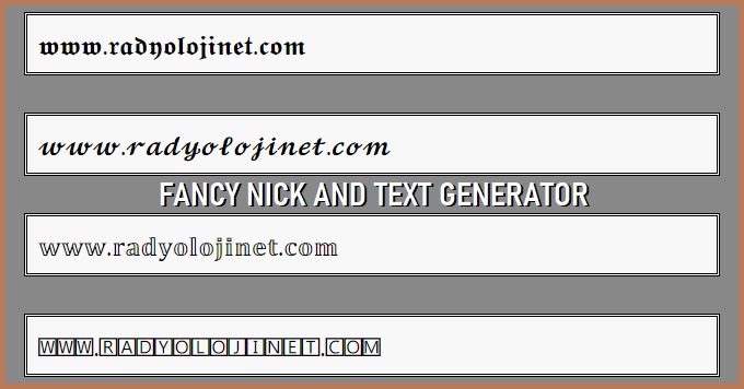 Fancy Nick and Text Generator